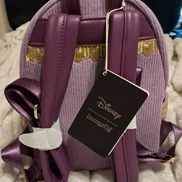 NWT Loungefly Disney Beauty And The Beast Chip Figural Corduroy Mini Backpack - Picture 6 of 6